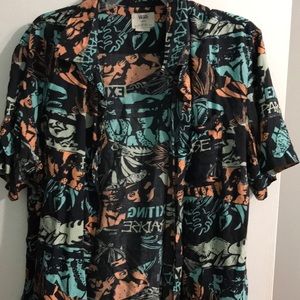 Vans black button down shirt
